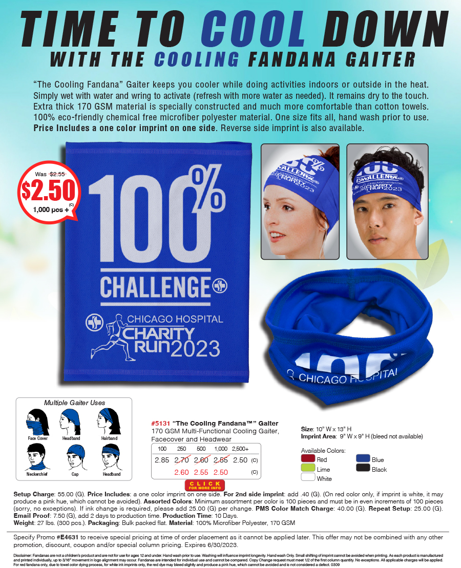 5131 The Cooling Fandana Multi-Function Head and Neckwear