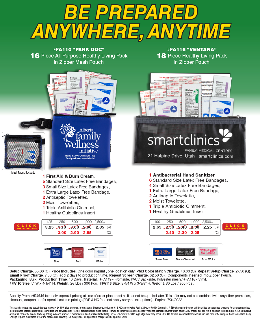 #FA110 #FA116 Easy To Carry First Aid Kits
