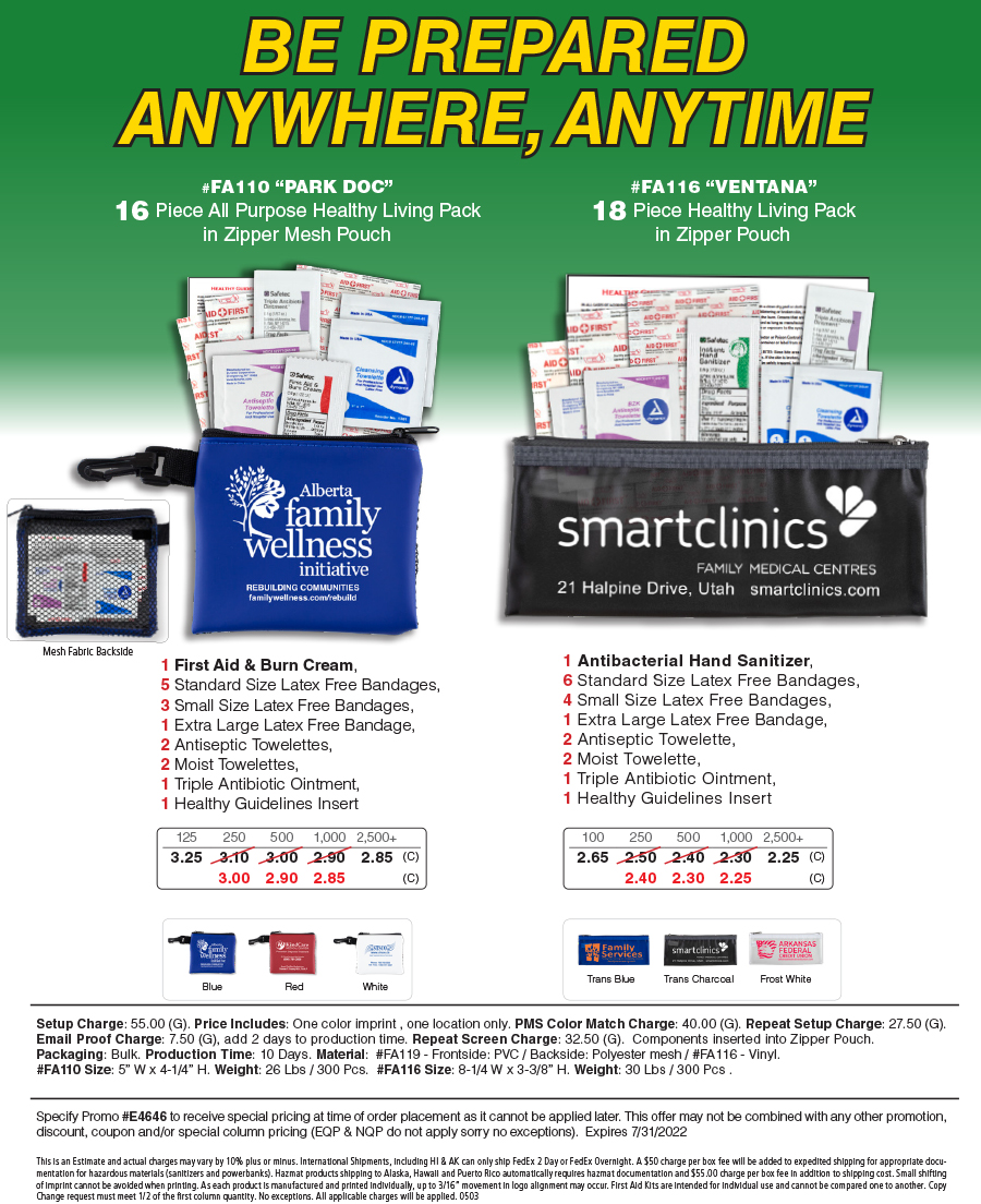 #FA110 #FA116 Easy To Carry First Aid Kits
