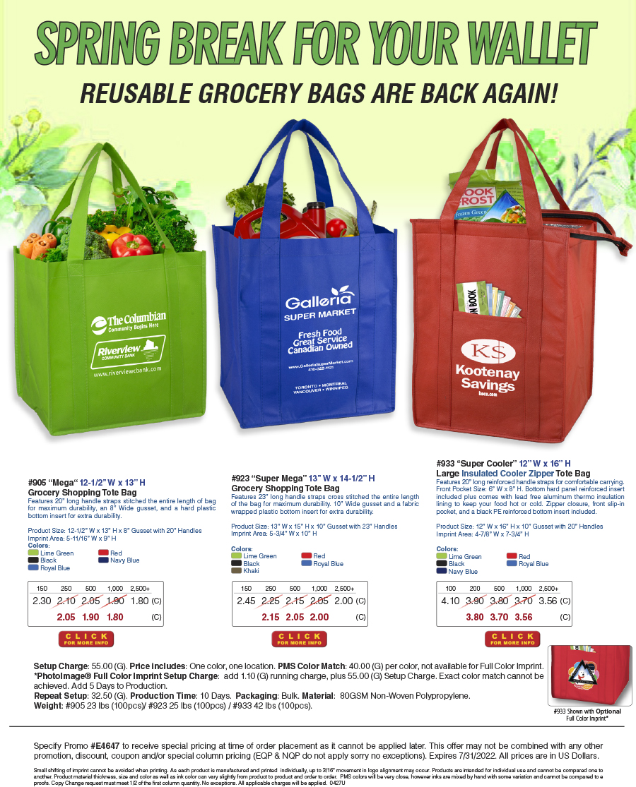 905 923 933 Grocery Shopping Tote Bag