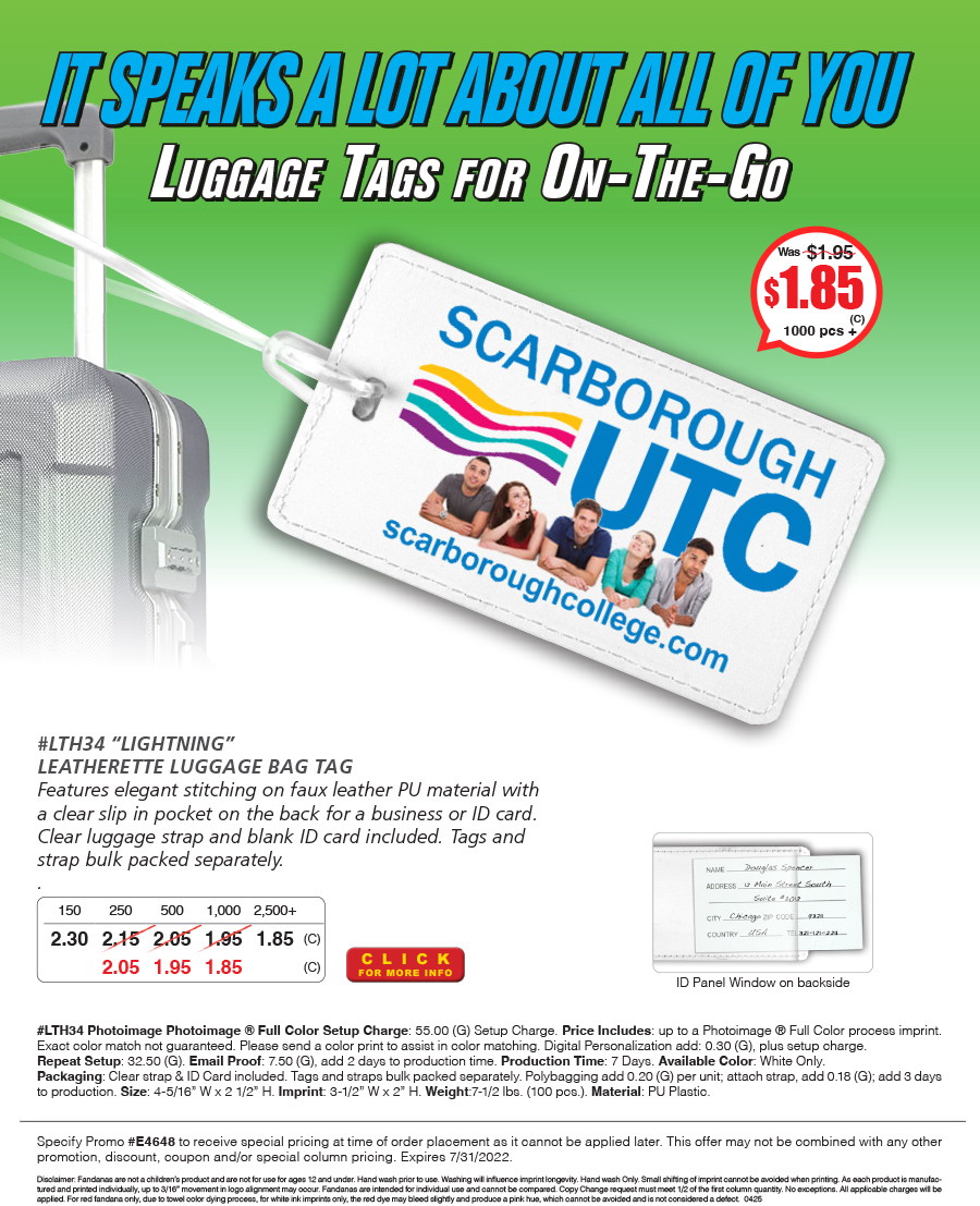 LTH34 -Lightning- Leatherette Luggage Bag Tag