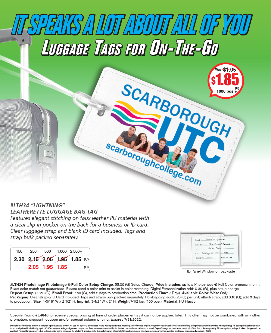 LTH34 -Lightning- Leatherette Luggage Bag Tag