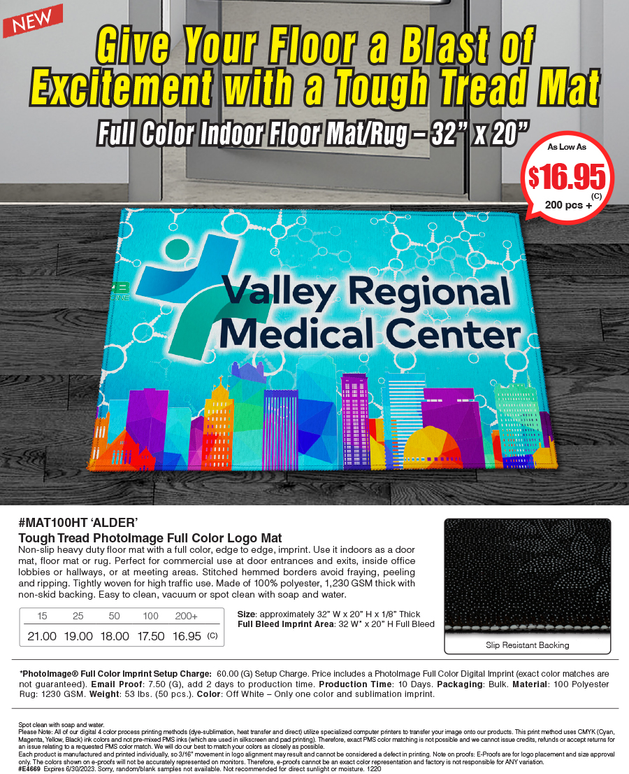 MAT100HT Tough Tread PhotoImage Full Color Logo Mat