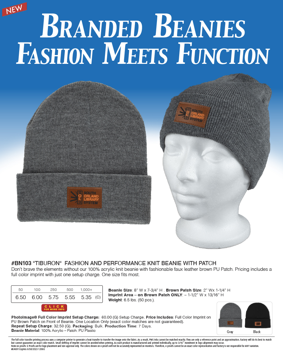 BN103 - Fashion and Performance Beanie