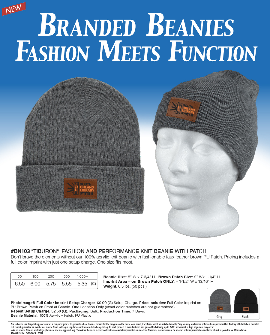 BN103 - Fashion and Performance Beanie