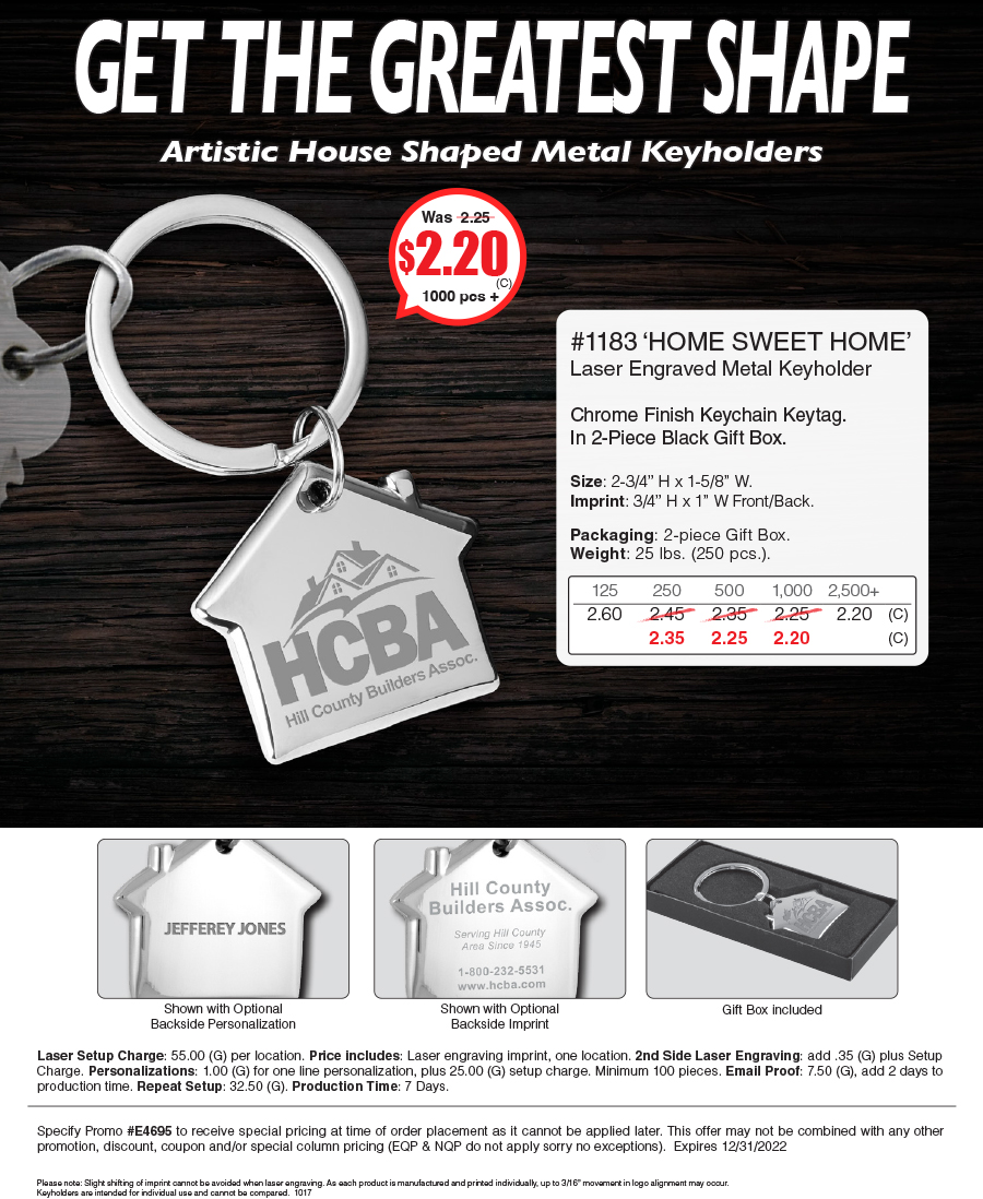 1183 Home Sweet Home Laser Engraved Metal Keyholder
