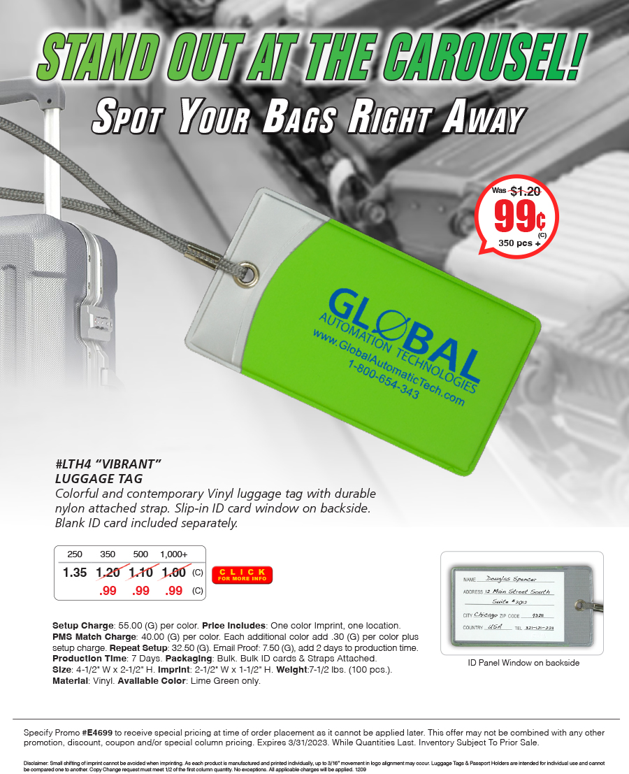 LTH4 VIBRANT - Luggage Tag