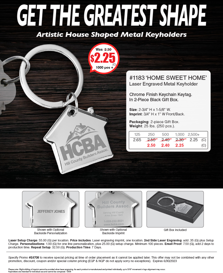 1183 Home Sweet Home Laser Engraved Metal Keyholder