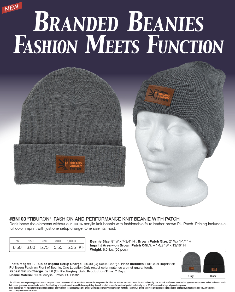 BN103 - Fashion and Performance Beanie