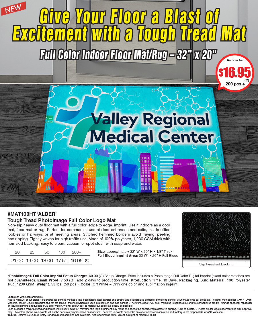 MAT100HT Tough Tread PhotoImage Full Color Logo Mat