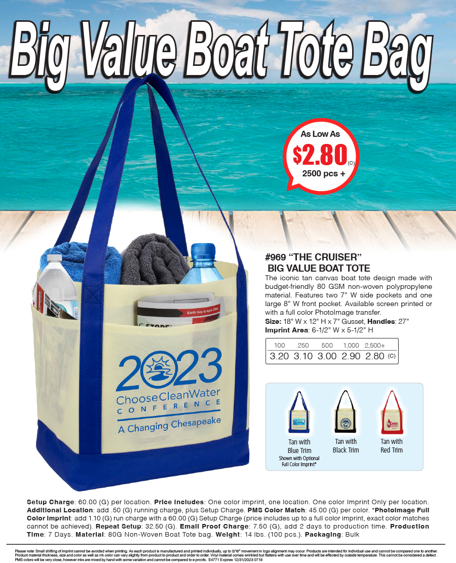 #969 Cruiser Big Value Boat Tote
