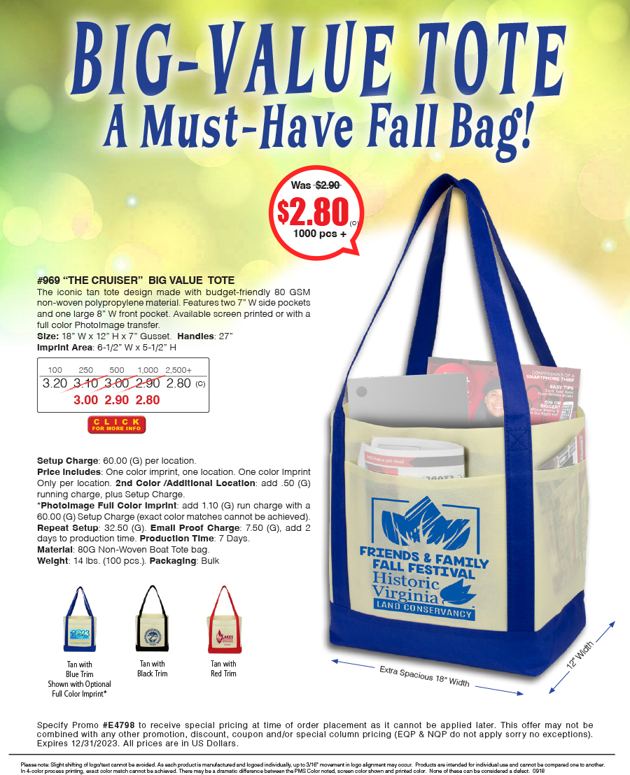 #969 Cruiser Big Value Tote