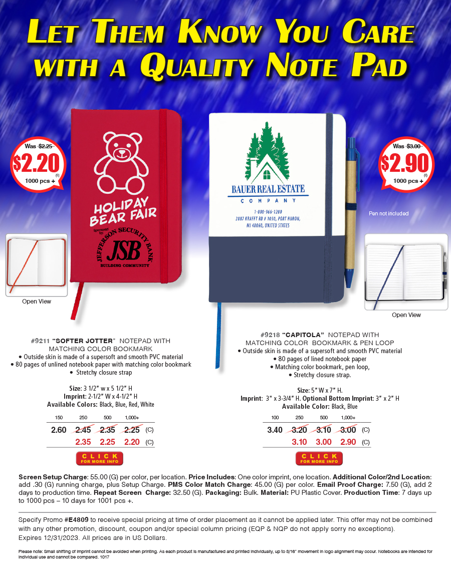 9211 9218 Quality Jotters - Notepads