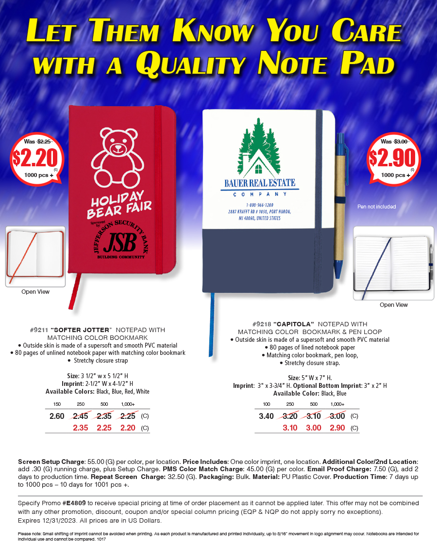 9211 9218 Quality Jotters - Notepads