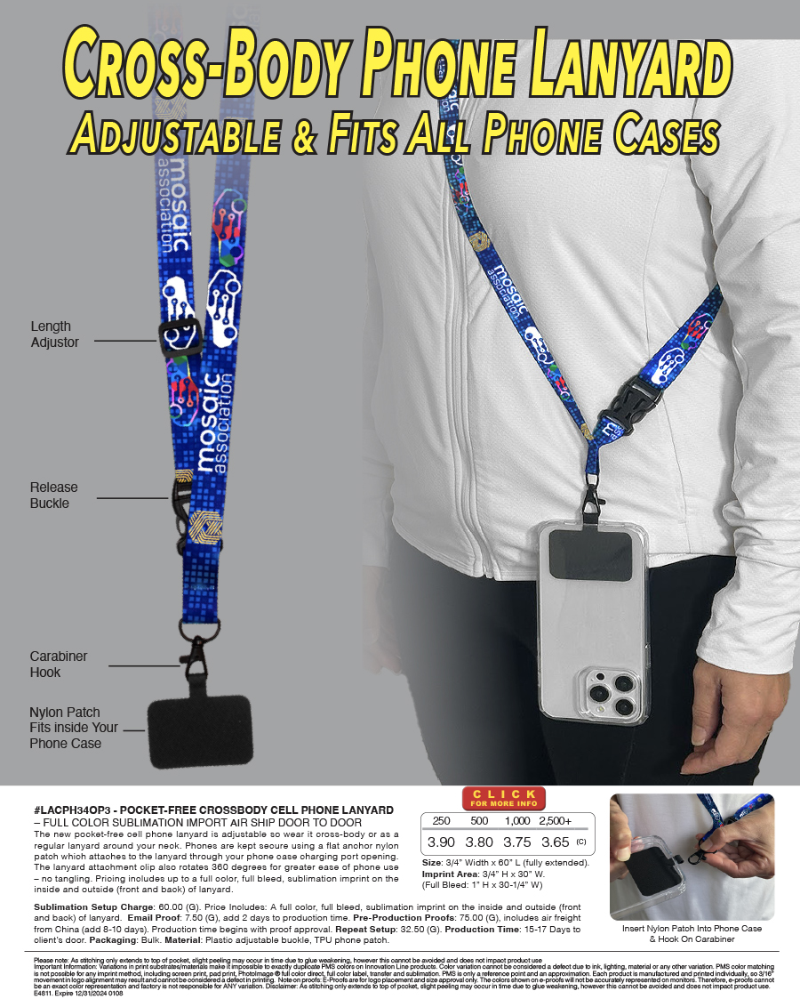 LACPH34OP3 Cell Phone Holder Lanyard