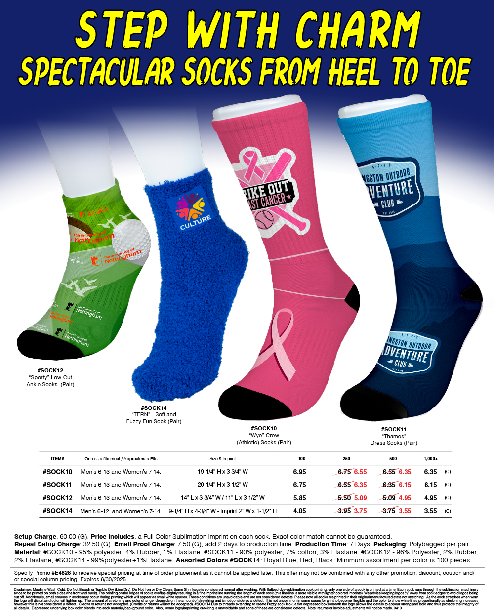 SOCK10 SOCK11 SOCK12 SOCK14 Custom Printed Socks 
