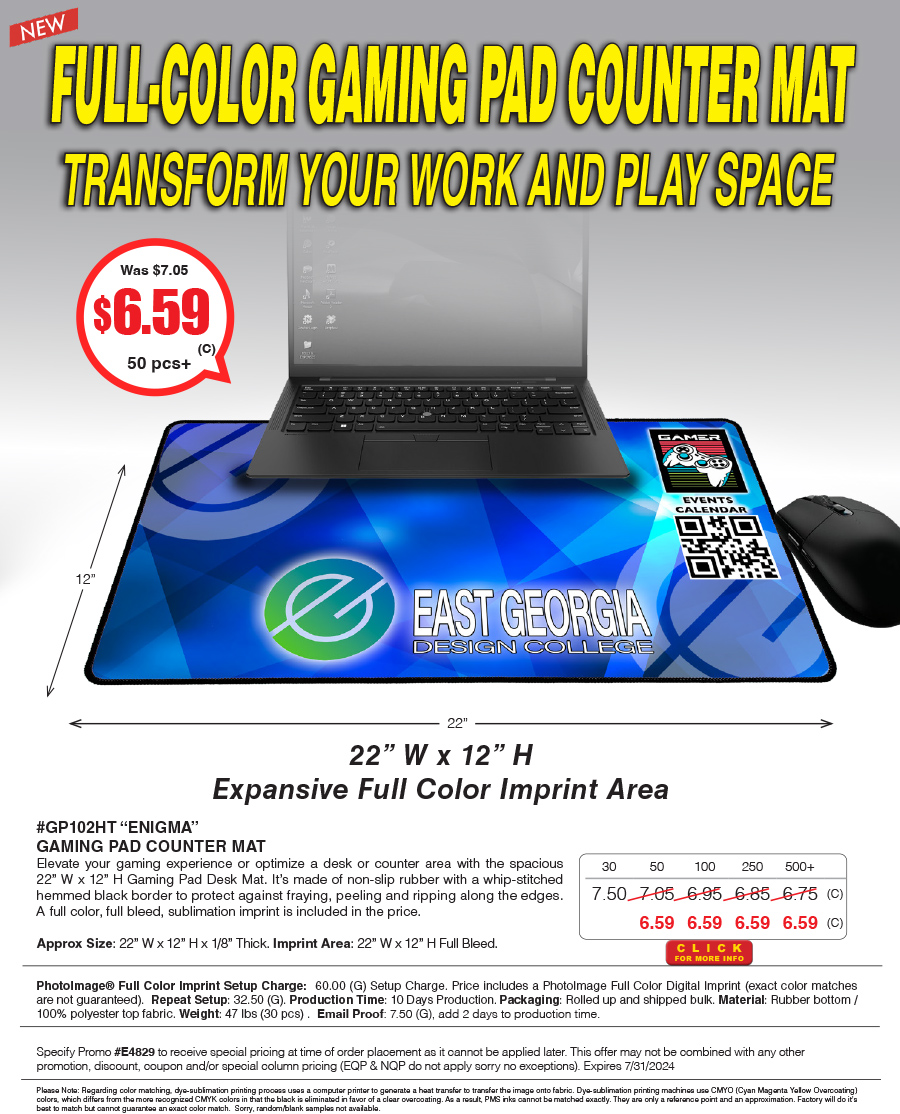 #GP102HT Enigma - Gaming Pad Counter Mat