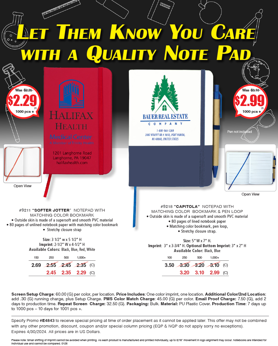 9211 9218 Quality Jotters - Notepads
