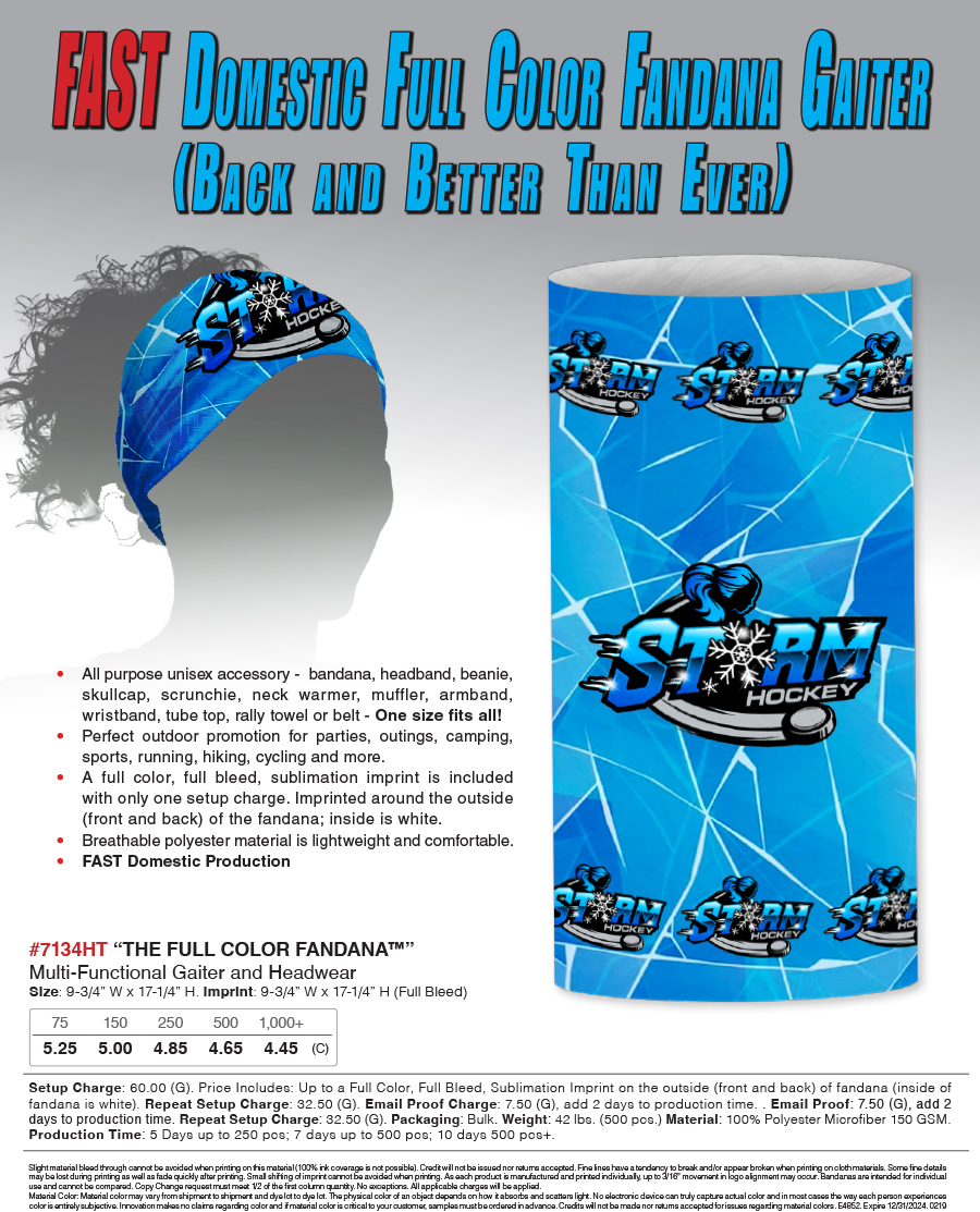 7134HT Multi-Functional Gaiter and Headwear