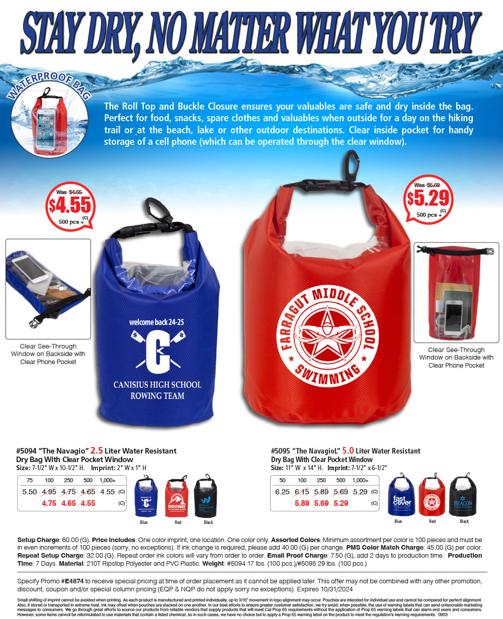 5094 5095 Water Resistant Dry Bag