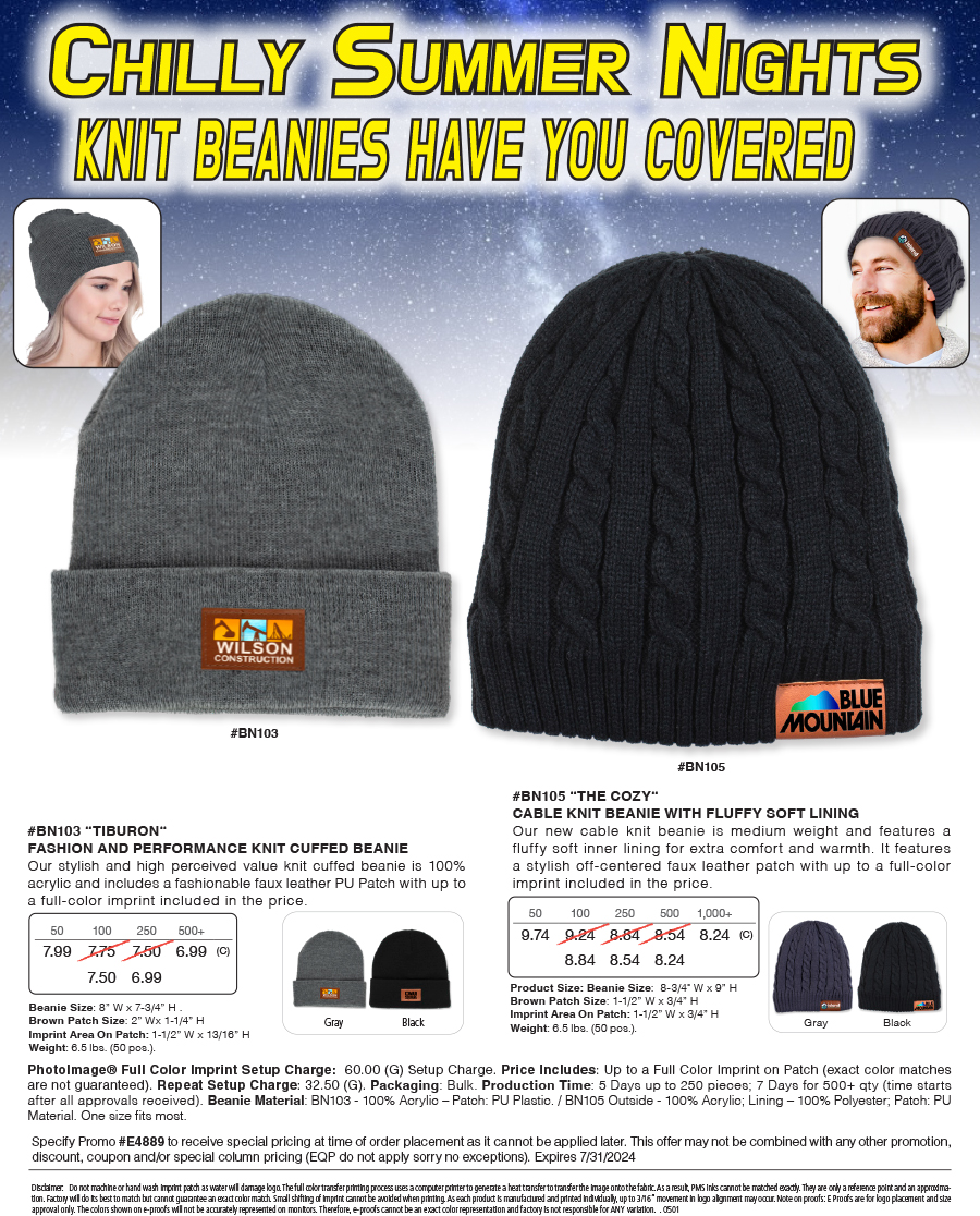 BN103 BN105 - Knit Beanies Have You Covered