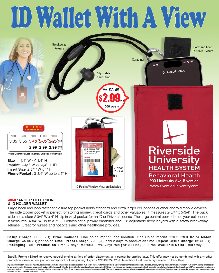 860 - Cell Phone and ID Holder Wallet 