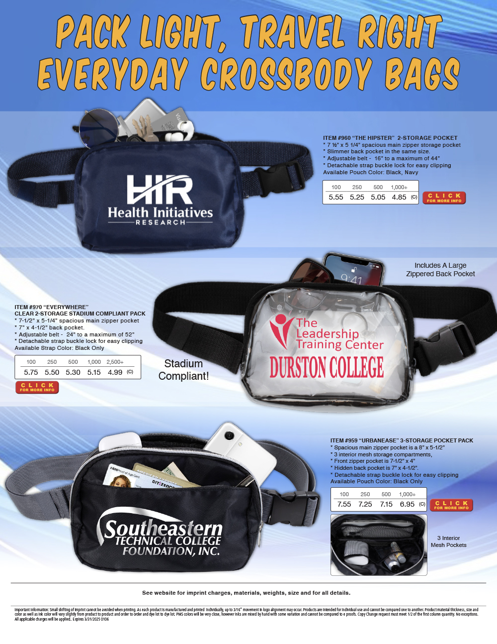 959 960 970 Summer Crossbody Bags   