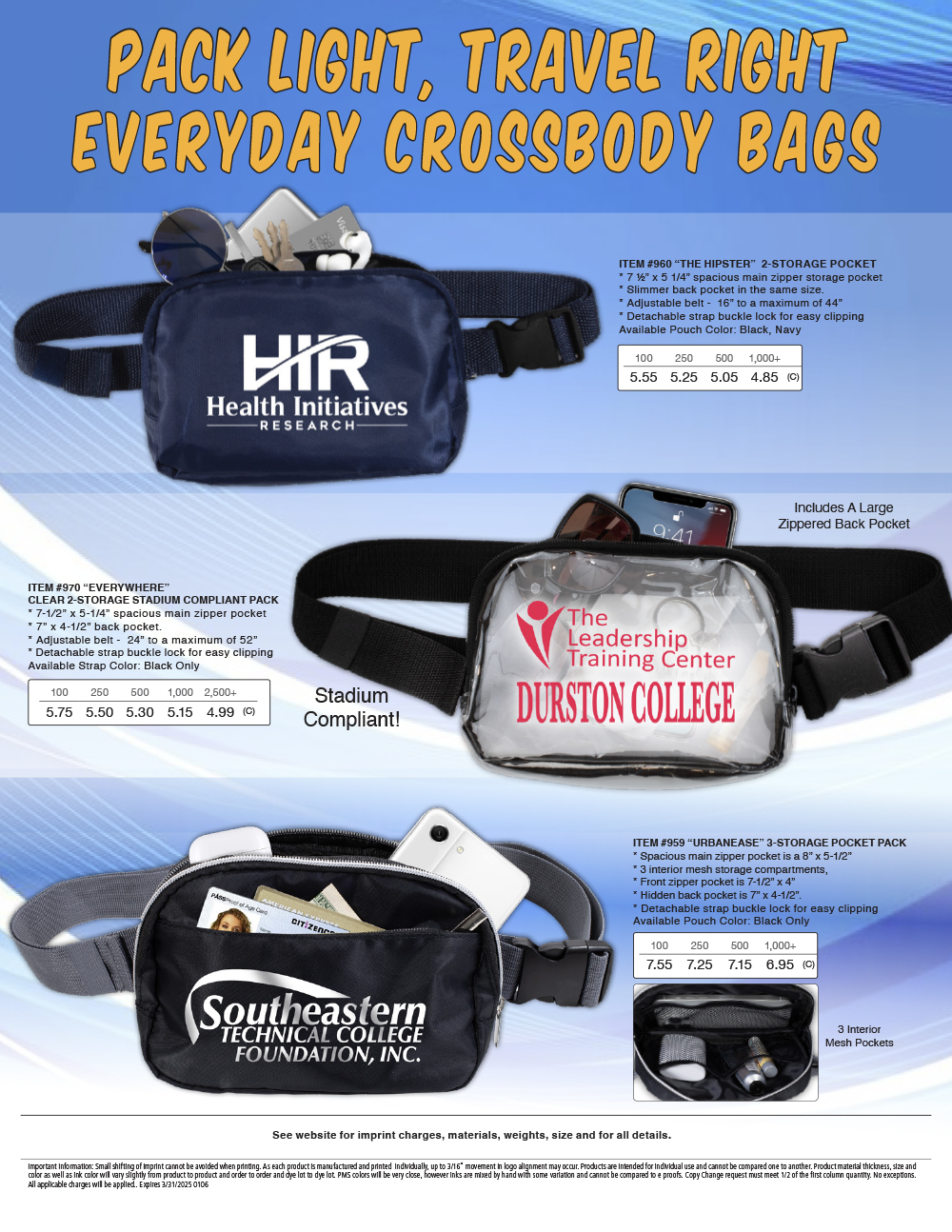 959 960 970 Summer Crossbody Bags   