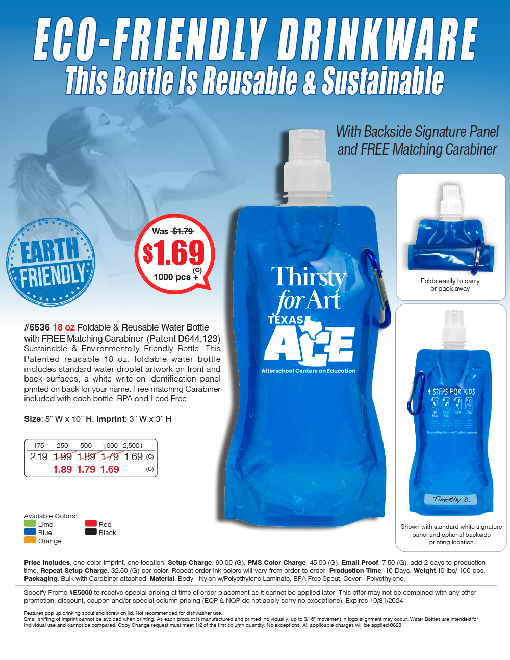 6536 Foldable Water Bottles