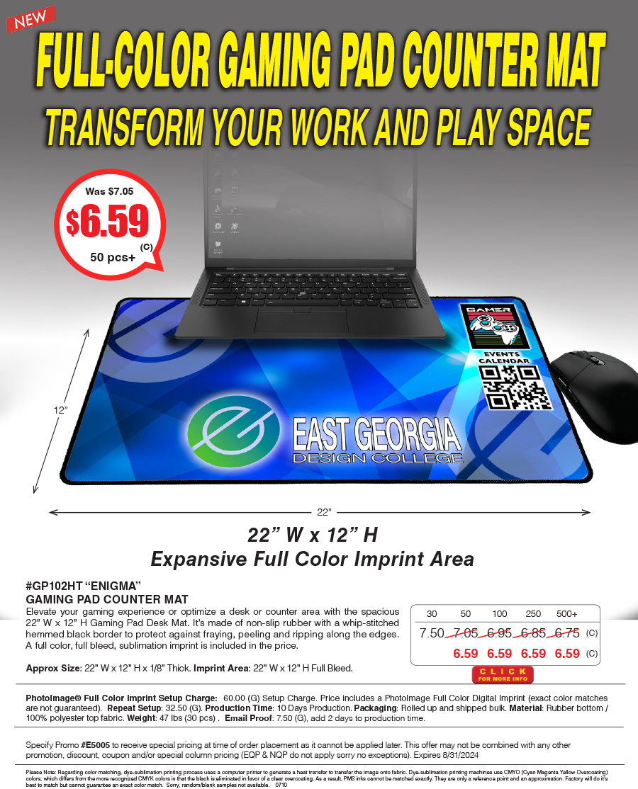 #GP102HT Enigma - Gaming Pad Counter Mat