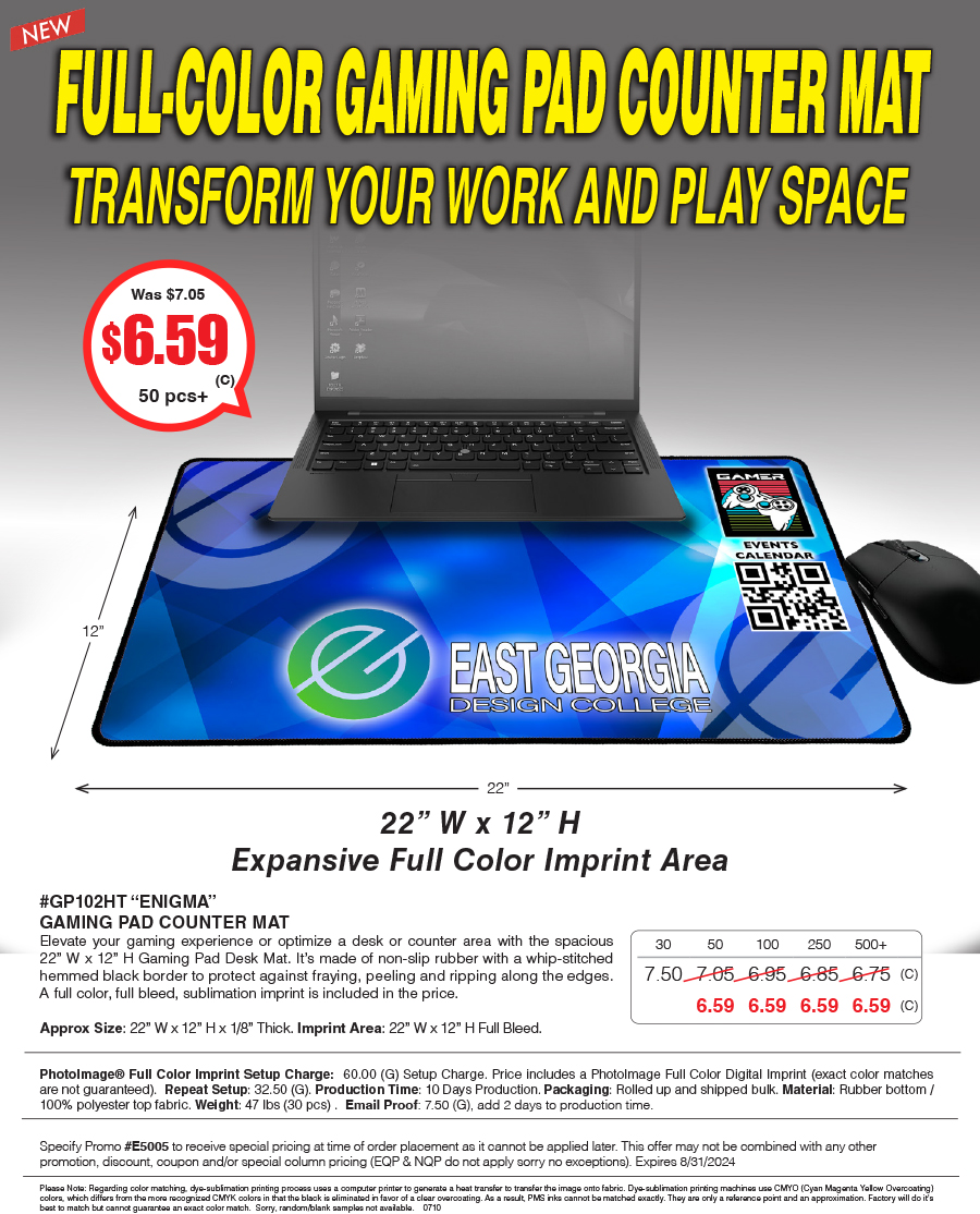 #GP102HT Enigma - Gaming Pad Counter Mat