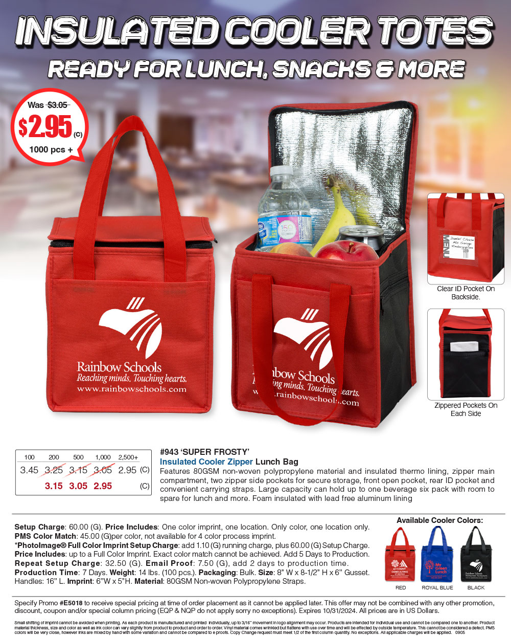 943 Super Frosty - Insulated Cooler Lunch Bag