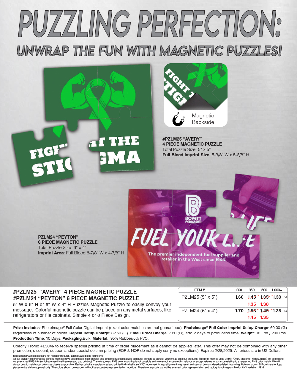 PZL500 PZL502 PZL501 Full Color Puzzles