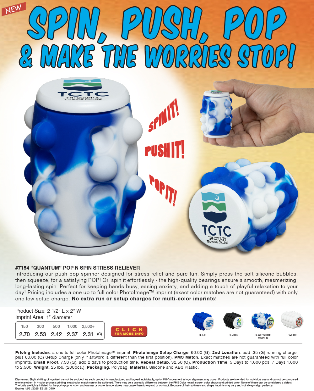7154 Quantum - Pop N Spin Stress Reliever