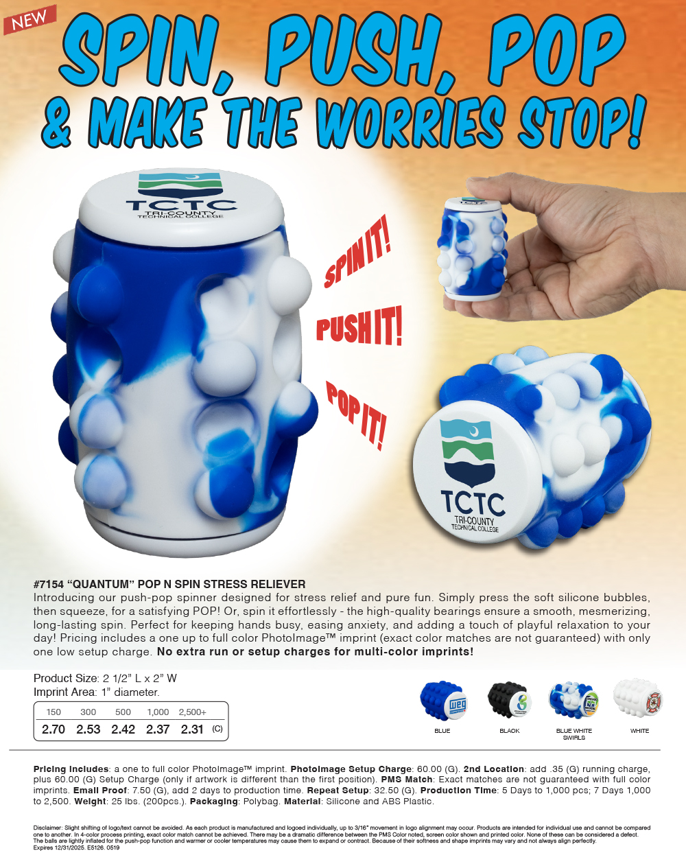 7154 Quantum - Pop N Spin Stress Reliever