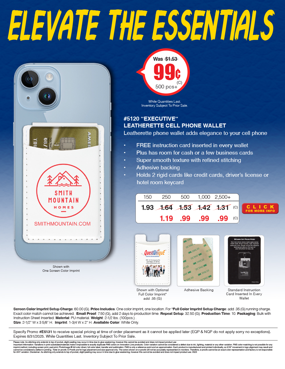 5120 - Leatherette Cell Phone Wallet