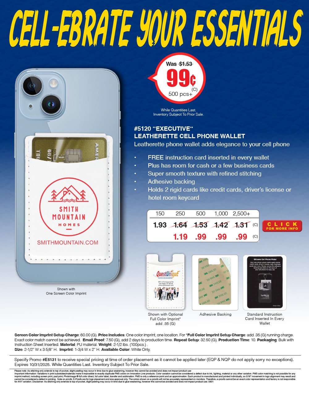 5120 - Leatherette Cell Phone Wallet