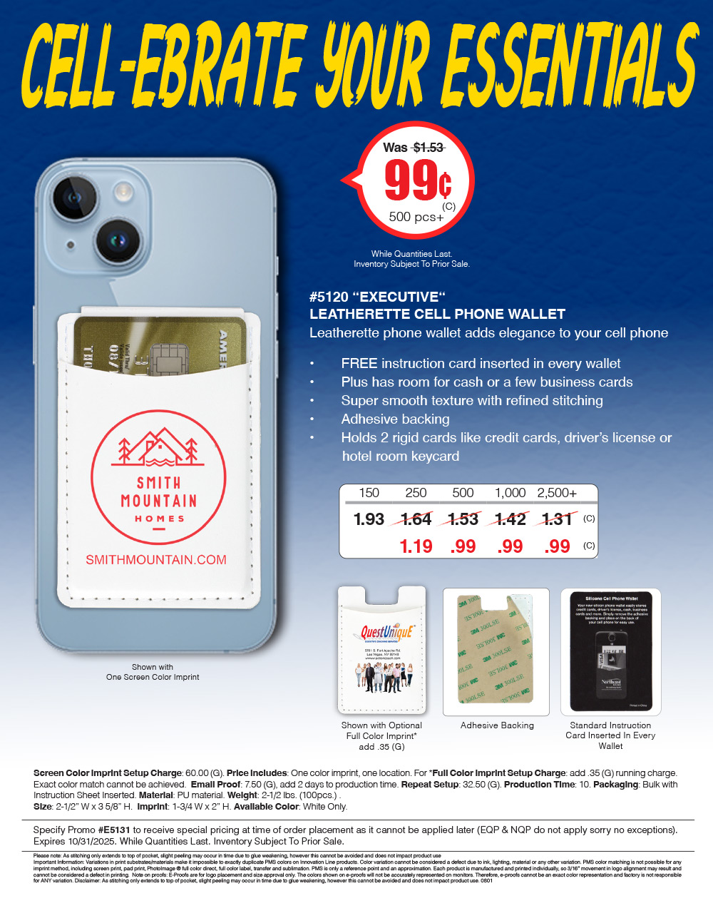 5120 - Leatherette Cell Phone Wallet