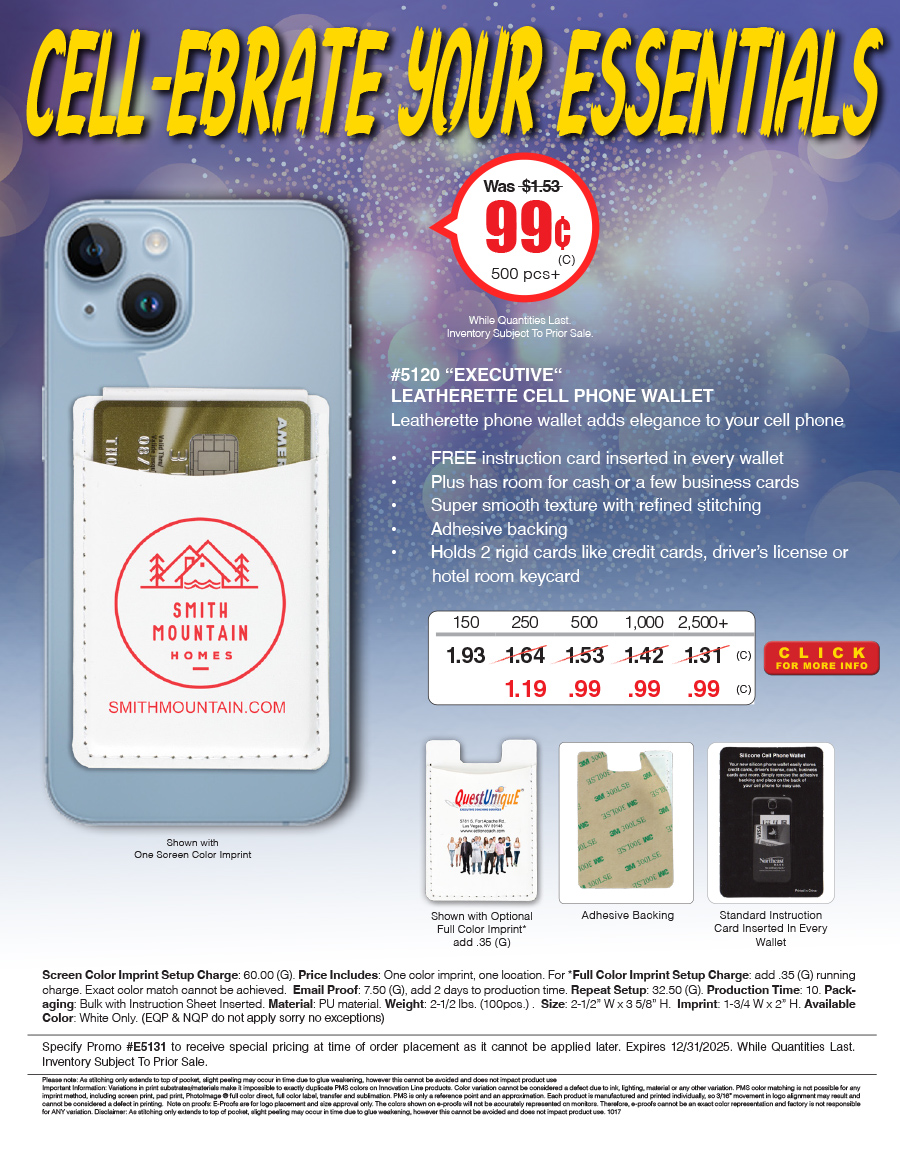 5120 - Leatherette Cell Phone Wallet