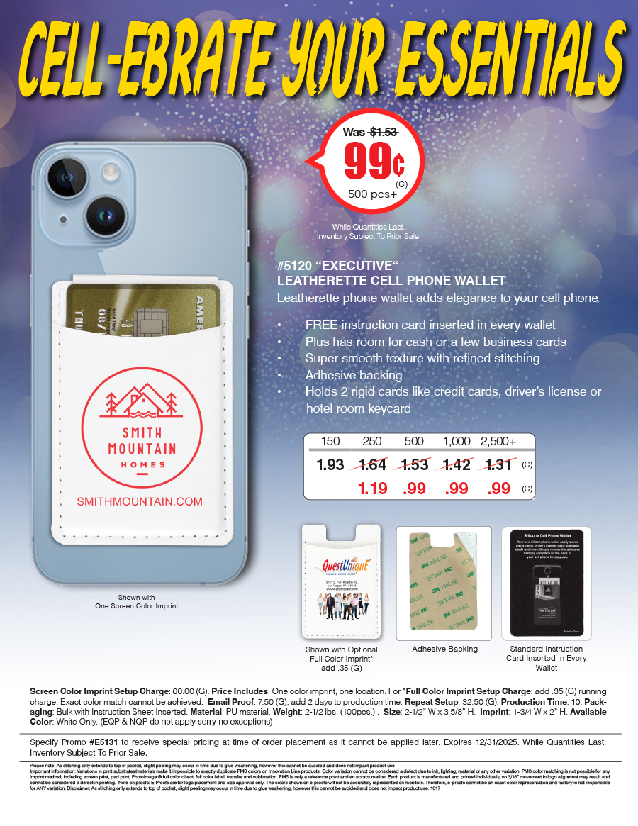 5120 - Leatherette Cell Phone Wallet