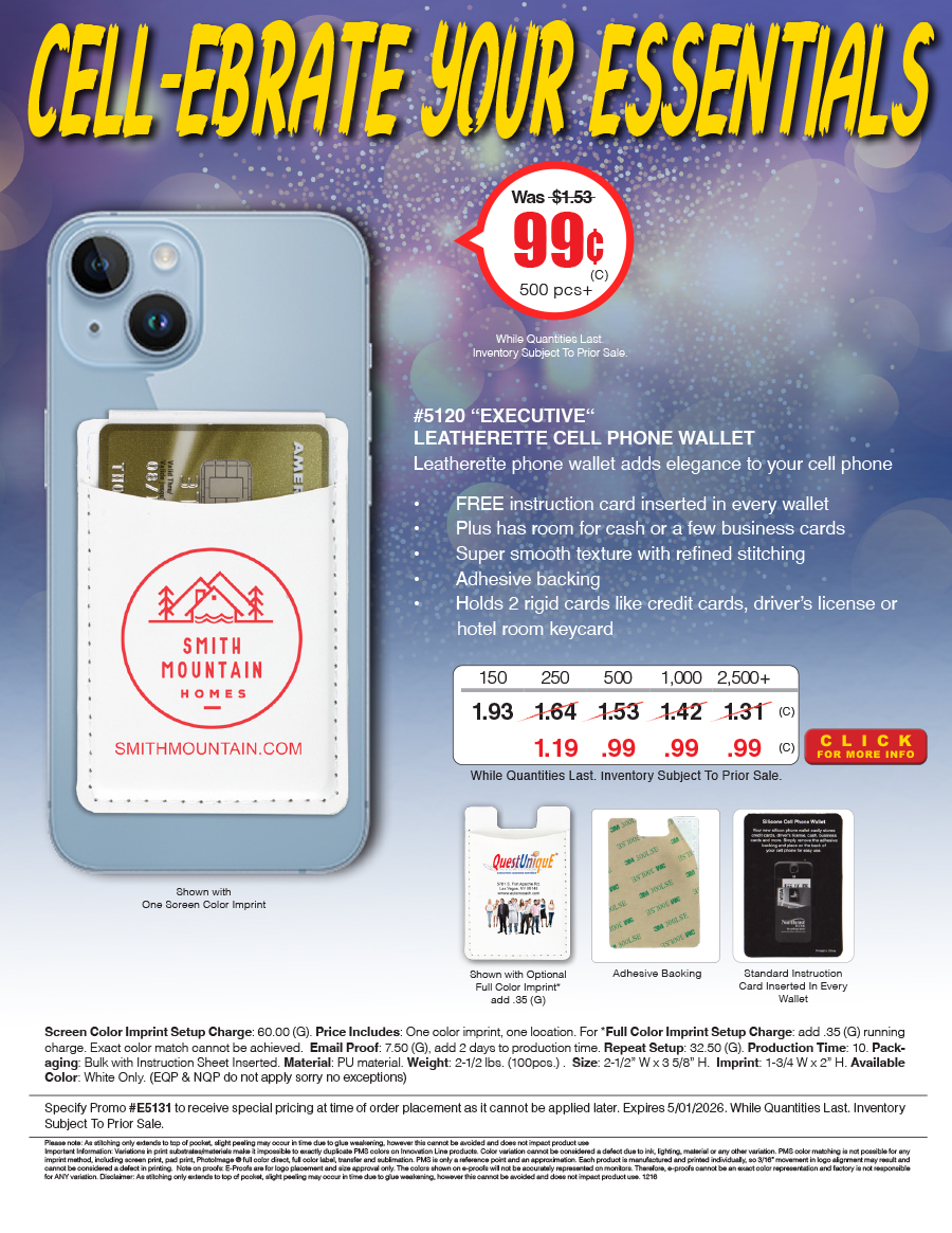 5120 - Leatherette Cell Phone Wallet