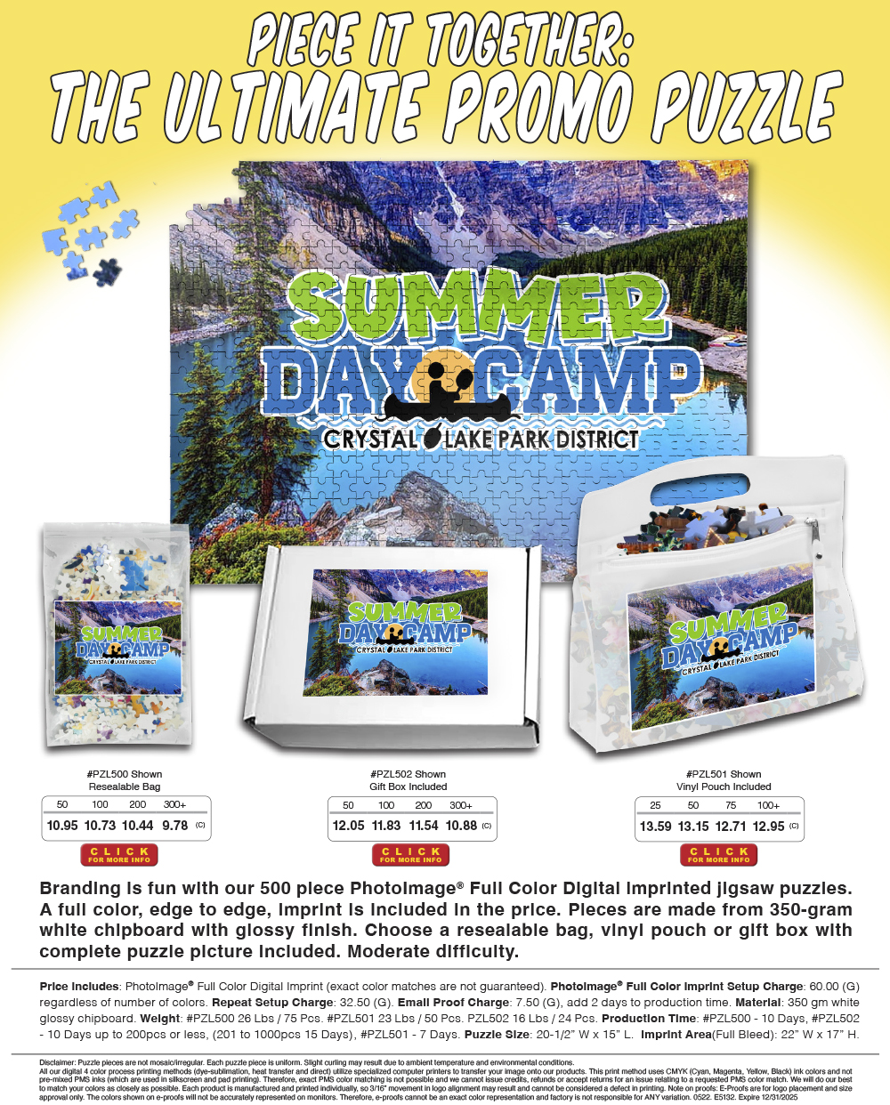 PZL500 PZL502 PZL501 Full Color Puzzles