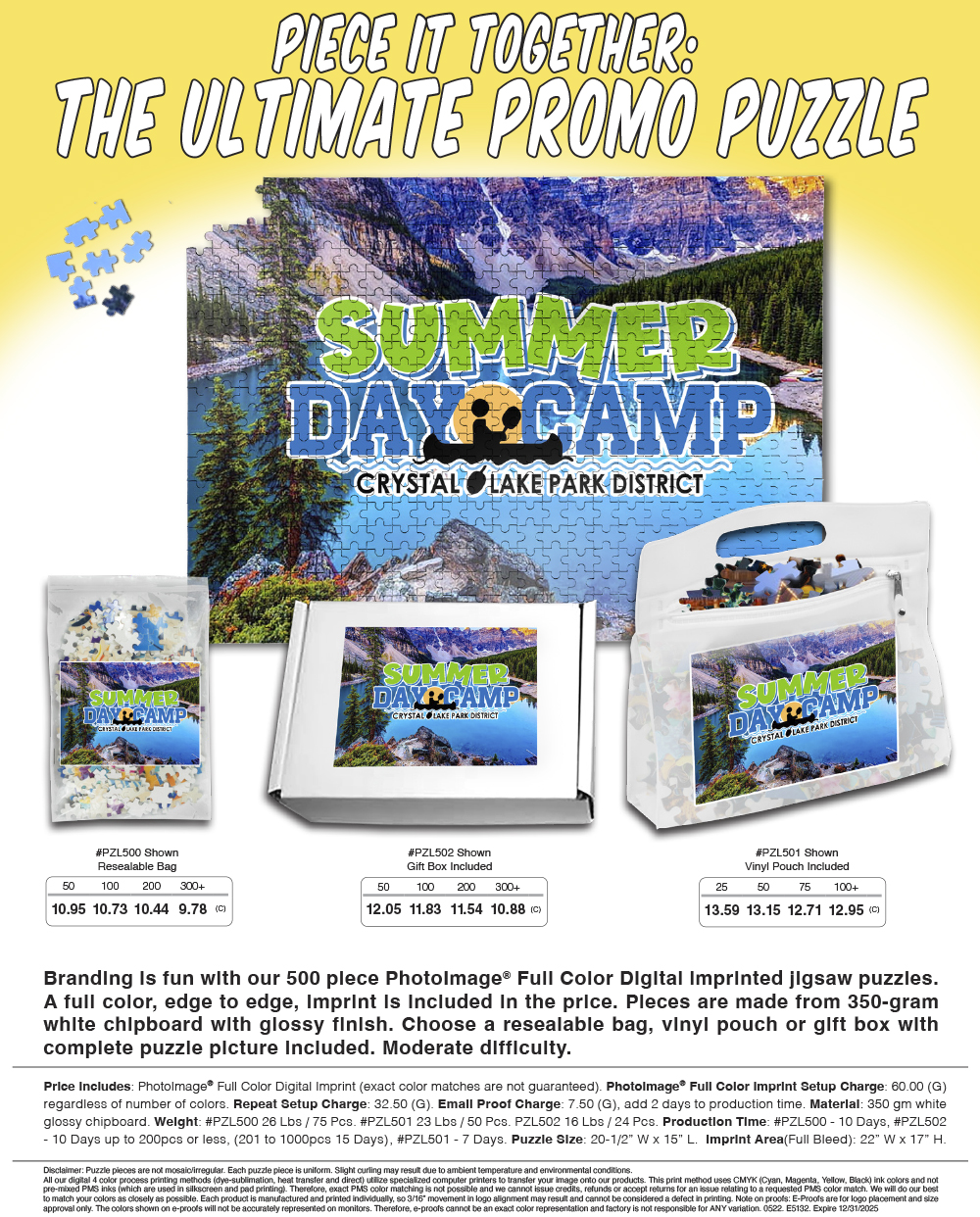 PZL500 PZL502 PZL501 Full Color Puzzles
