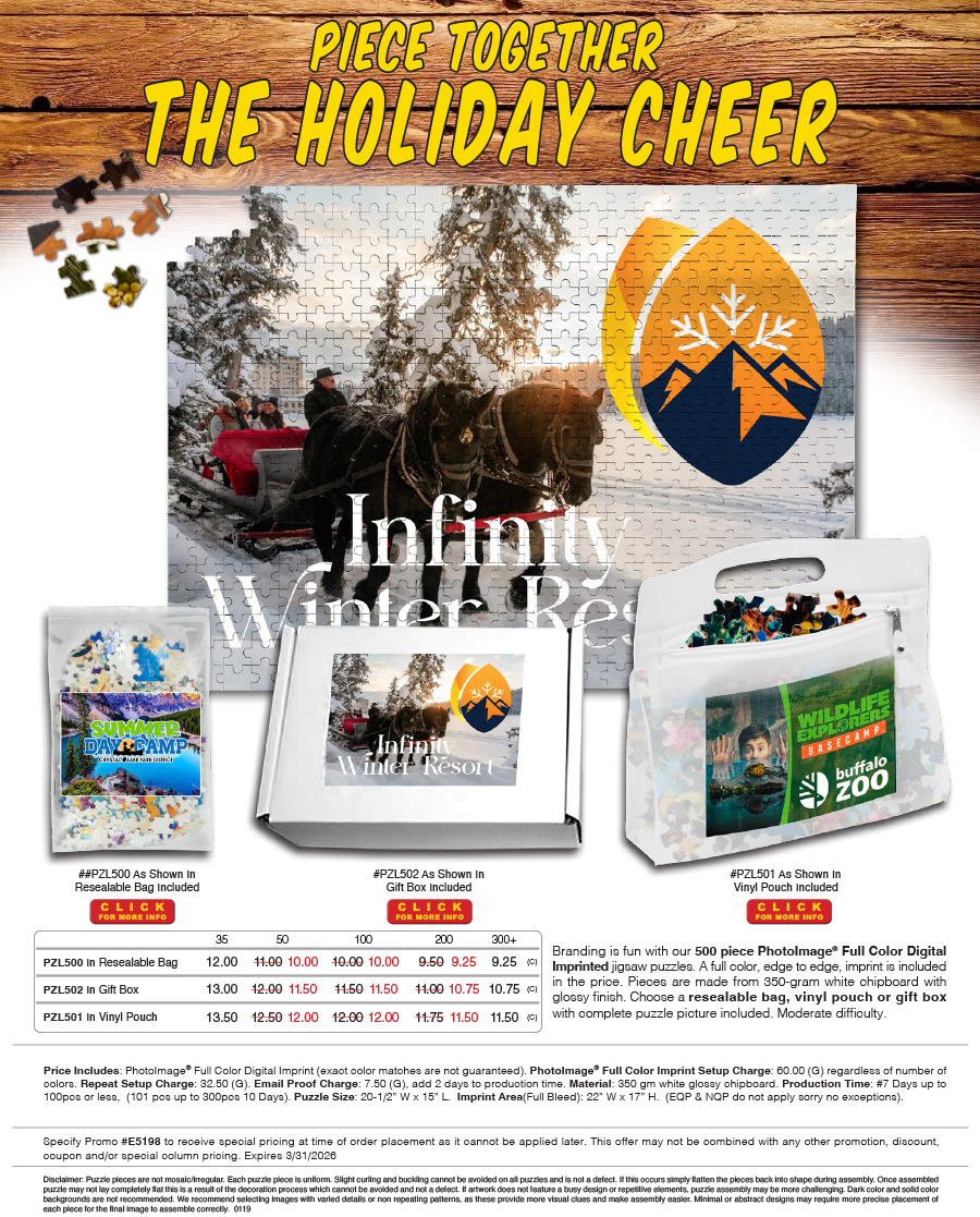 PZL500 PZL502 PZL501 Full Color Puzzles