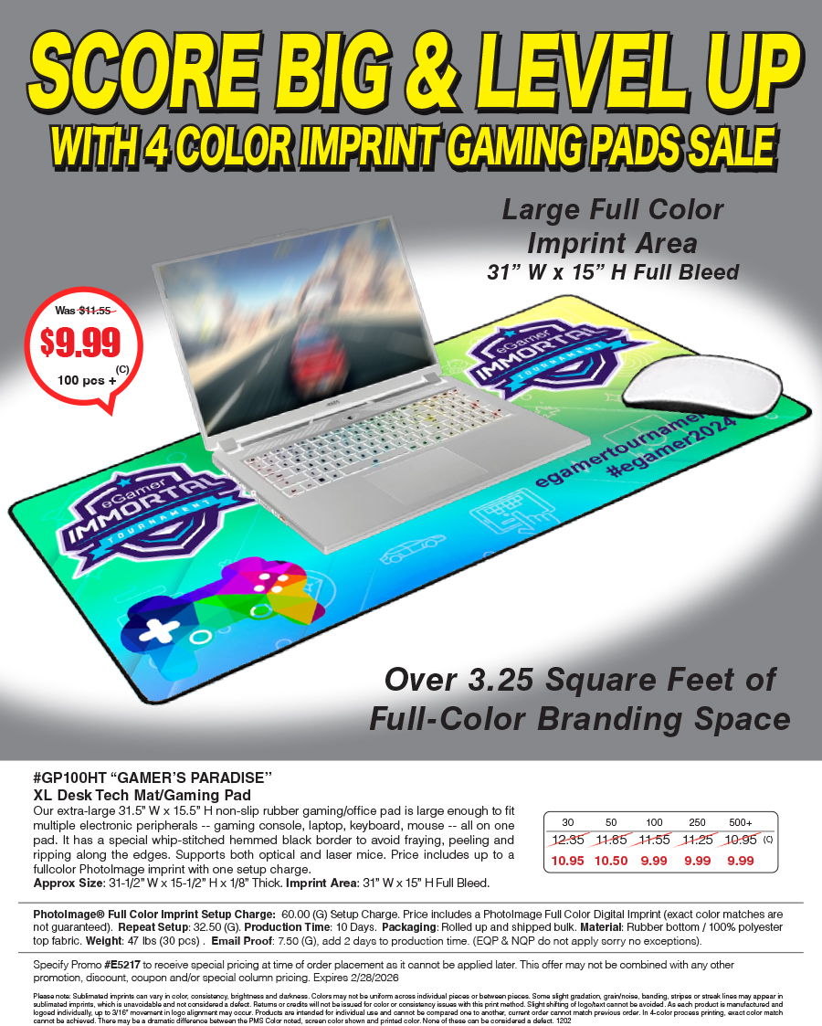 #GP100HT Gamers Paradise - XL Desk Tech Mat/Gaming Pad