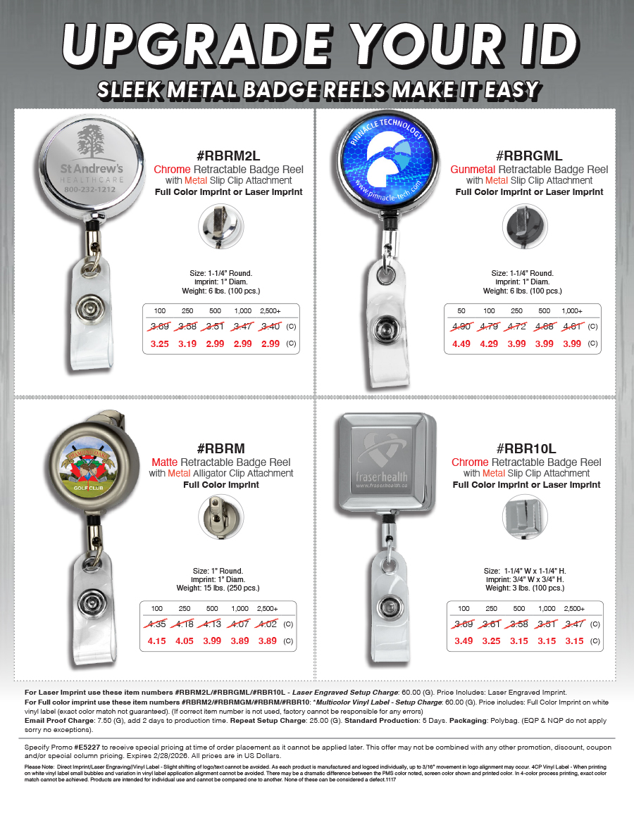RBRM2L RBRGML RBRM RBR10L Metal Retractable Badge Reel