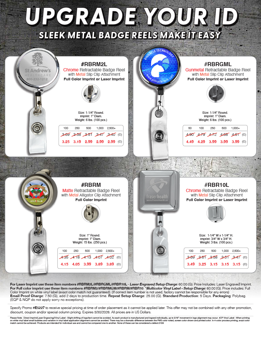 RBRM2L RBRGML RBRM RBR10L Metal Retractable Badge Reel