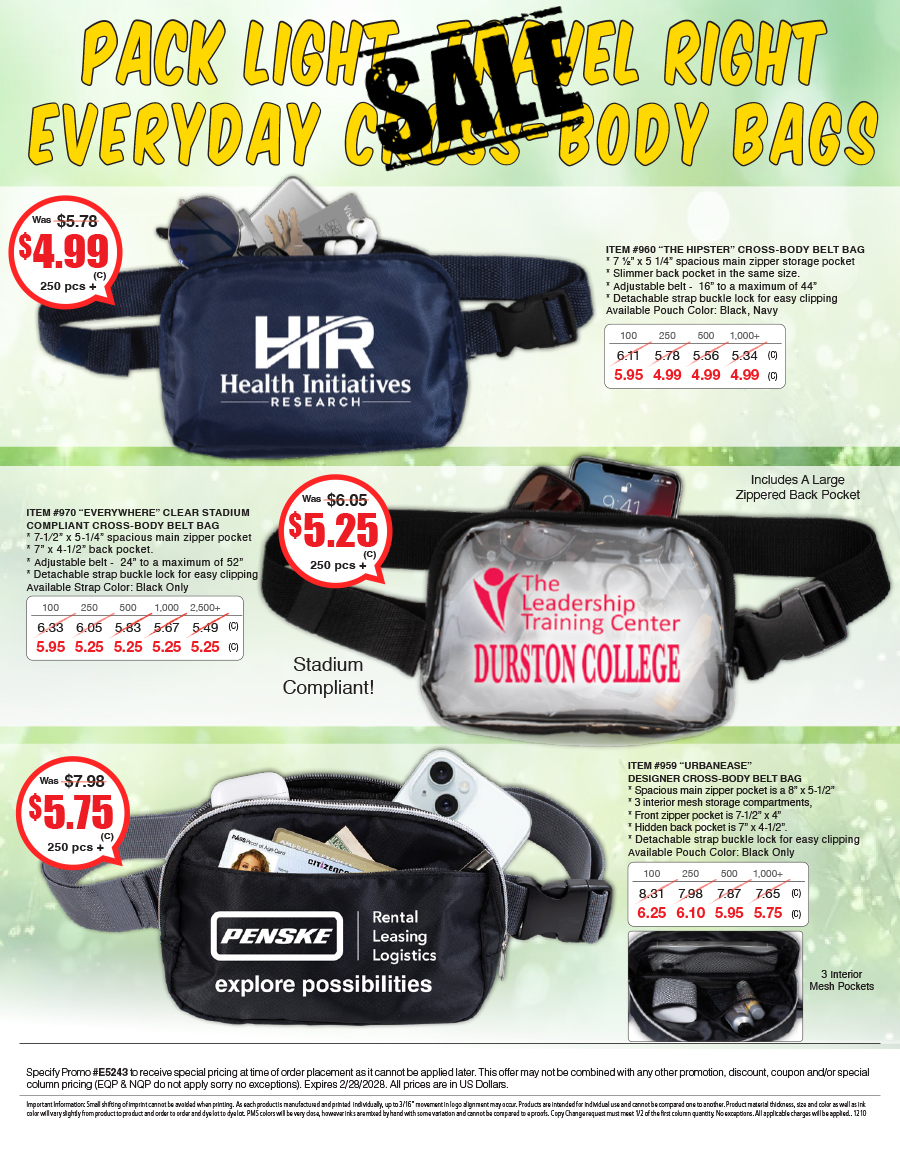 959 960 970 Summer Crossbody Bags   