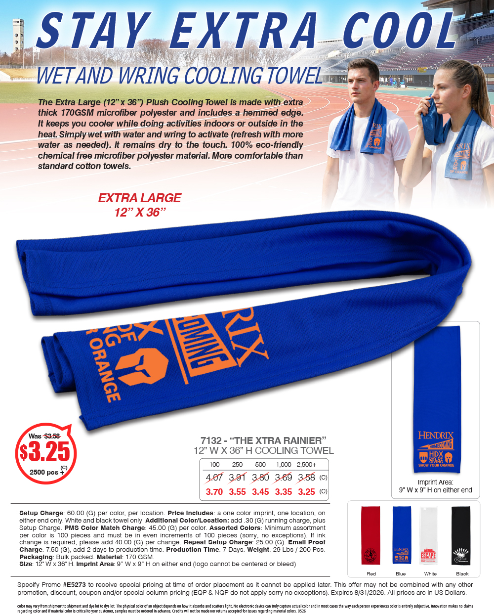 7132 Large Plush Cooling Towel