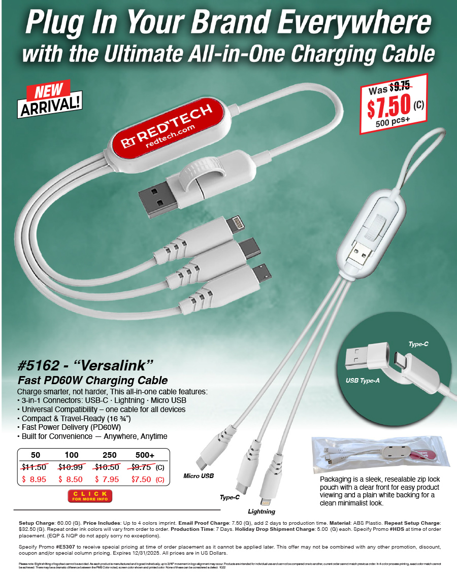 5162 Versalink Fast PD60W Charging Cable